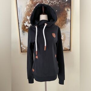 WANAKOME Artemis pullover black hoodie size XS NWOT ~
